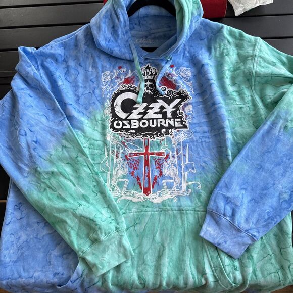 BIG & TALL Ozzy Osbourne Graphic Sweat Hoodie Black Size 3XL Excellent Condition - Picture 1 of 11